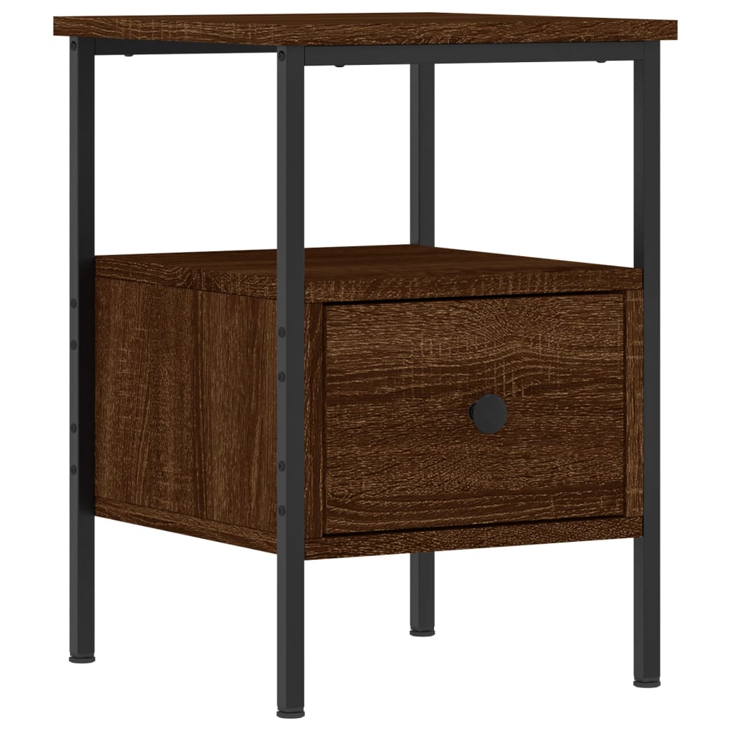 Comodino Rovere Marrone 34x35,5x50 cm in Legno Multistrato - homemem39