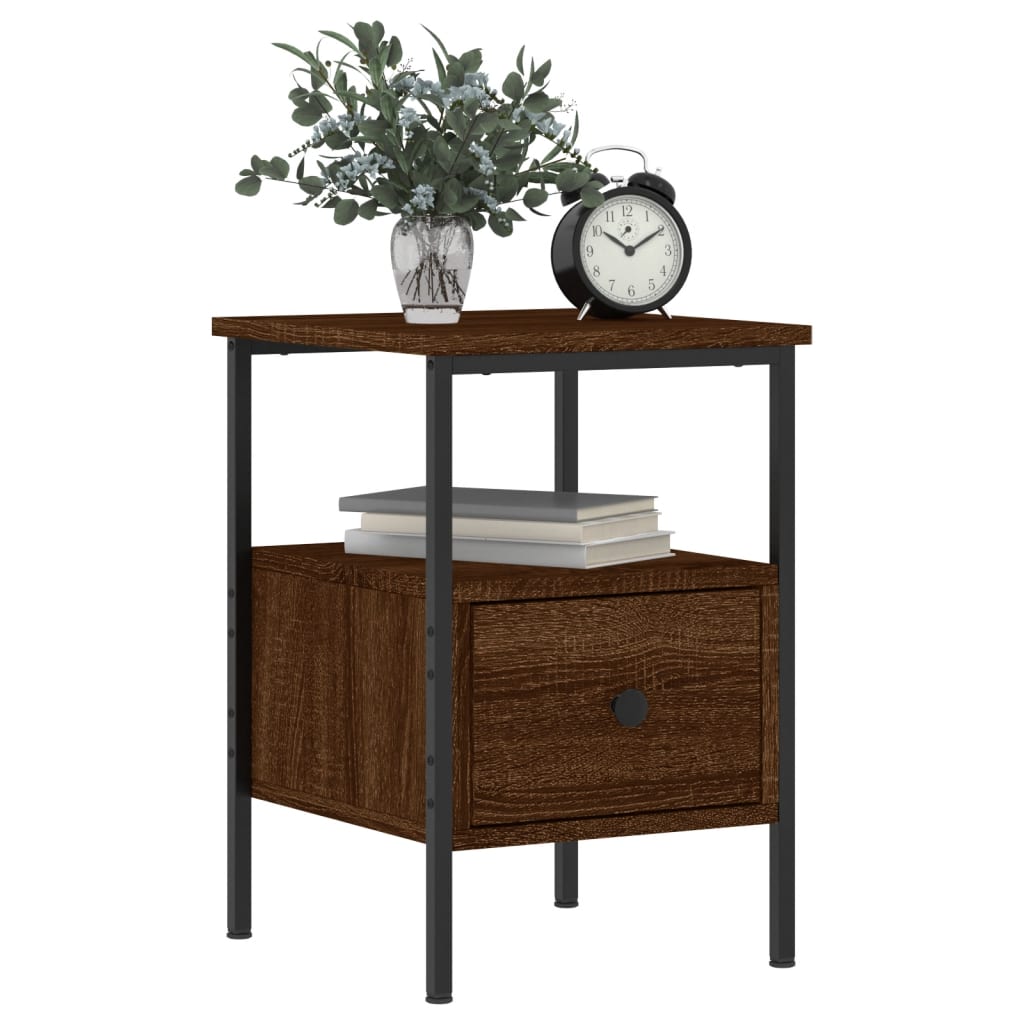 Comodino Rovere Marrone 34x35,5x50 cm in Legno Multistrato - homemem39