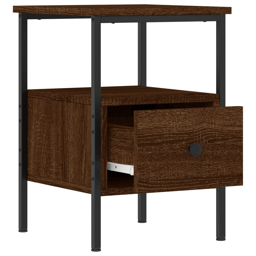 Comodino Rovere Marrone 34x35,5x50 cm in Legno Multistrato - homemem39
