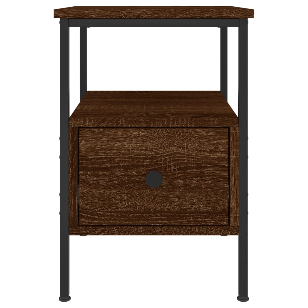 Comodino Rovere Marrone 34x35,5x50 cm in Legno Multistrato - homemem39