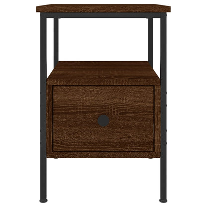 Comodino Rovere Marrone 34x35,5x50 cm in Legno Multistrato - homemem39