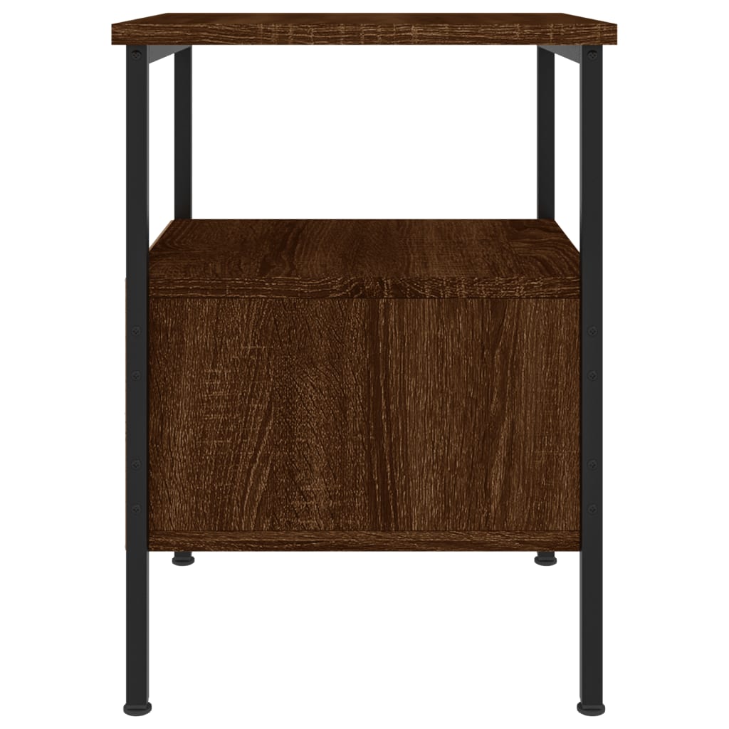 Comodini 2pz Rovere Marrone 34x36x50 cm in Legno Multistrato