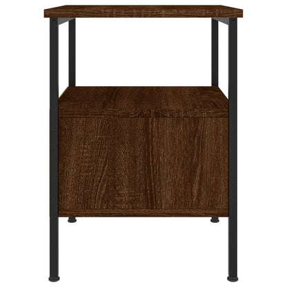 Comodini 2pz Rovere Marrone 34x36x50 cm in Legno Multistrato
