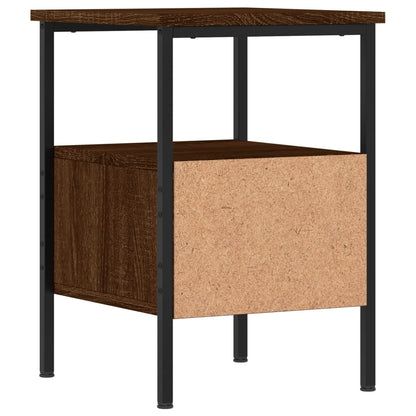 Comodini 2pz Rovere Marrone 34x36x50 cm in Legno Multistrato