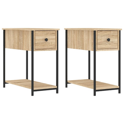 Comodini 2 pz Rovere Sonoma 30x60x60 cm in Legno Multistrato