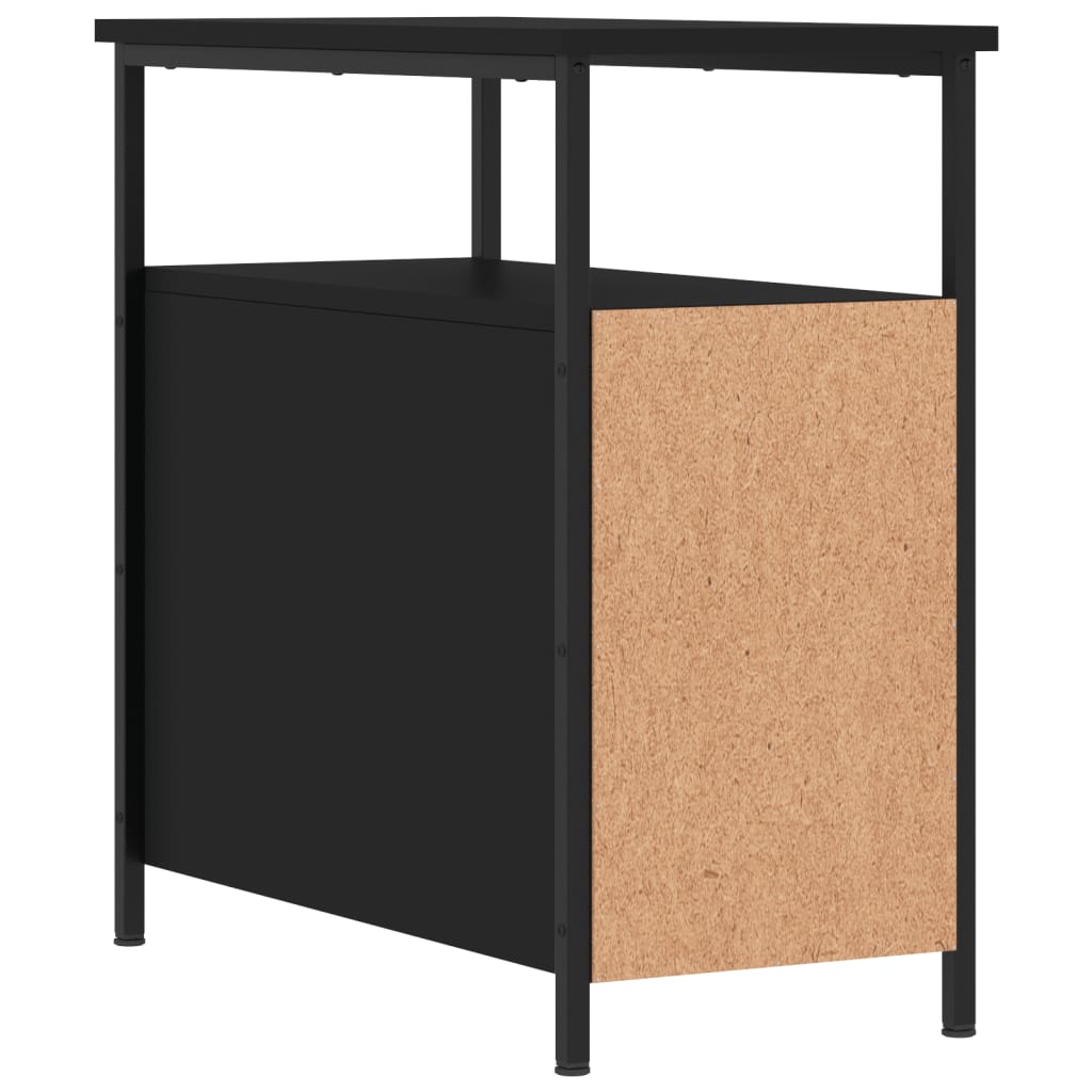 Comodini 2 pz Neri 30x60x60 cm in Legno Multistrato