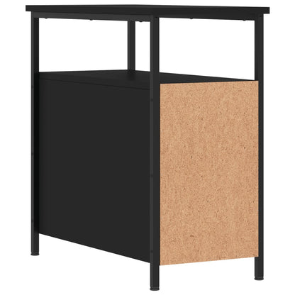 Comodini 2 pz Neri 30x60x60 cm in Legno Multistrato