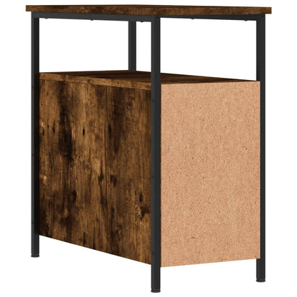 Comodini 2 pz Rovere Fumo 30x60x60 cm in Legno Multistrato