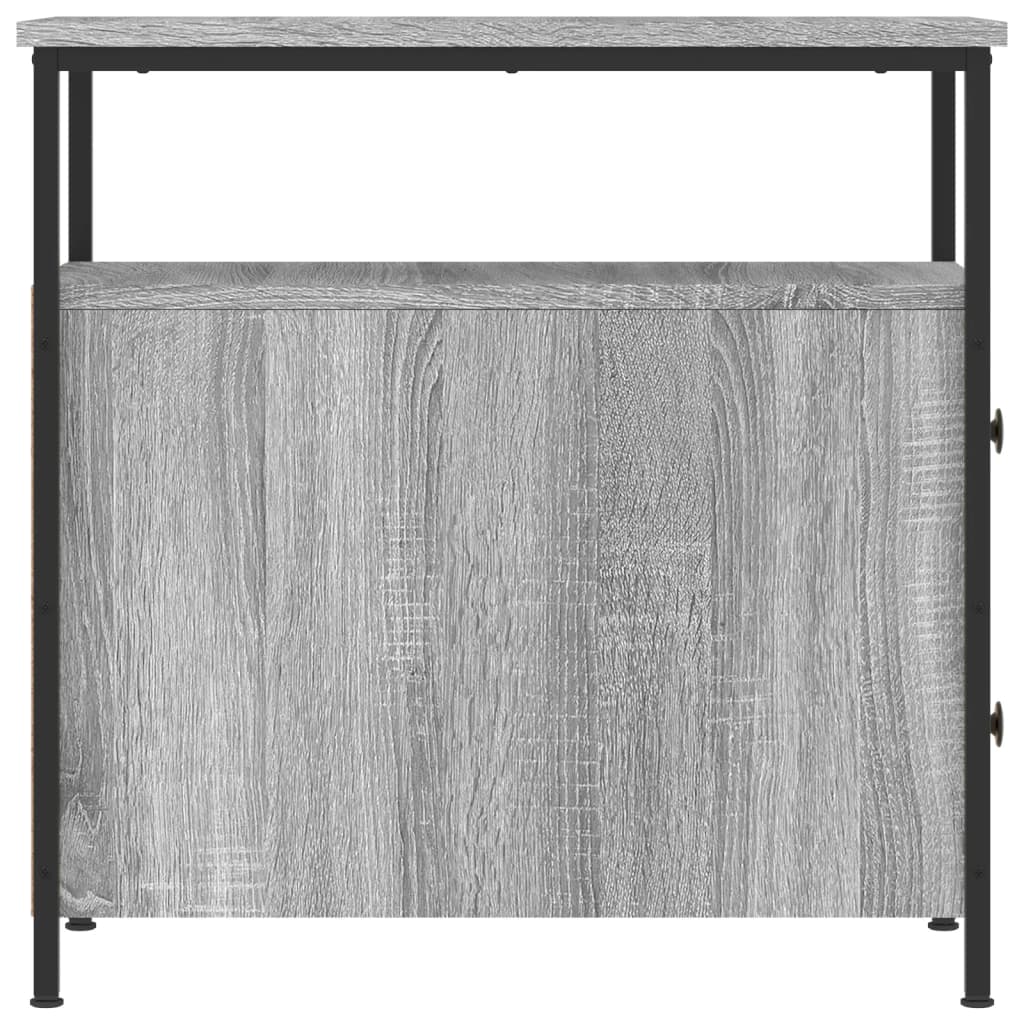 Comodini 2 pz Grigio Sonoma 30x60x60 cm in Legno Multistrato