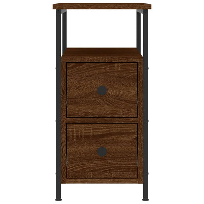 Comodini 2 pz Rovere Marrone 30x60x60 cm in Legno Multistrato