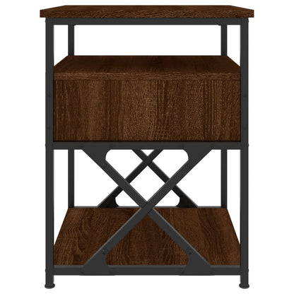 Comodini 2 pz Rovere Marrone 40x42x55 cm in Legno Multistrato