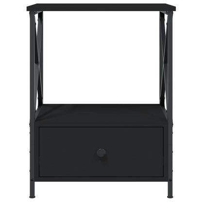 Comodini 2 pz Neri 50x41x65 cm in Legno Multistrato