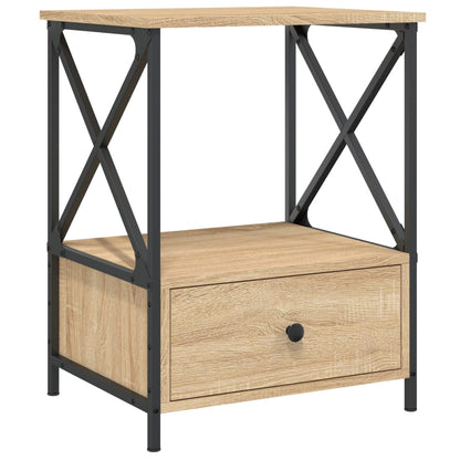 Comodini 2 pz Rovere Sonoma 50x41x65 cm in Legno Multistrato