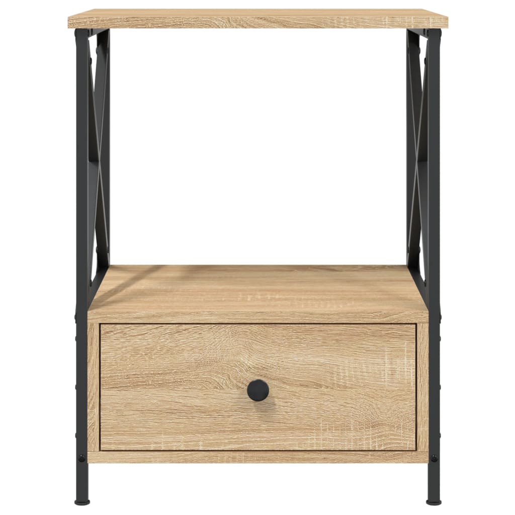 Comodini 2 pz Rovere Sonoma 50x41x65 cm in Legno Multistrato