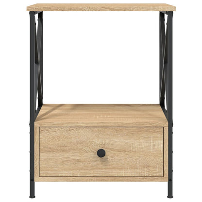 Comodini 2 pz Rovere Sonoma 50x41x65 cm in Legno Multistrato