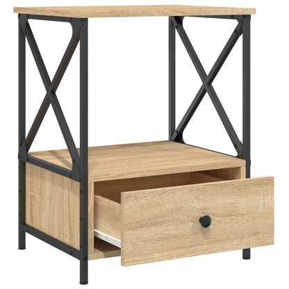 Comodini 2 pz Rovere Sonoma 50x41x65 cm in Legno Multistrato