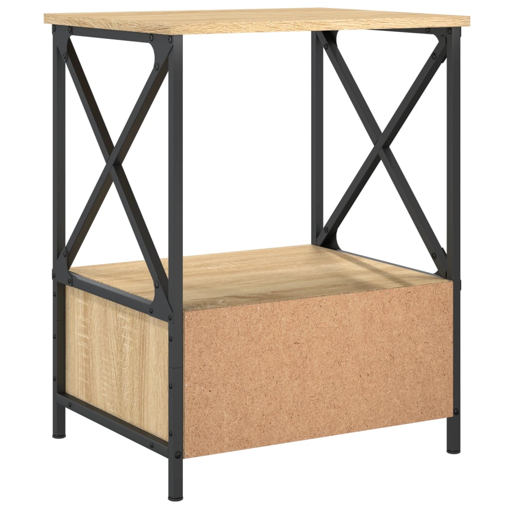 Comodini 2 pz Rovere Sonoma 50x41x65 cm in Legno Multistrato