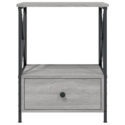 Comodini 2 pz Grigio Sonoma 50x41x65 cm in Legno Multistrato