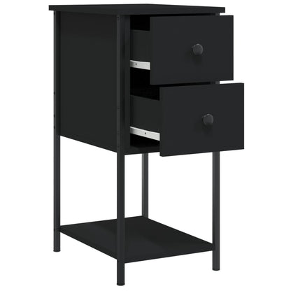 Comodini 2 pz Neri 32x42x70 cm in Legno Multistrato