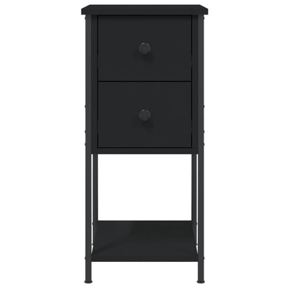 Comodini 2 pz Neri 32x42x70 cm in Legno Multistrato