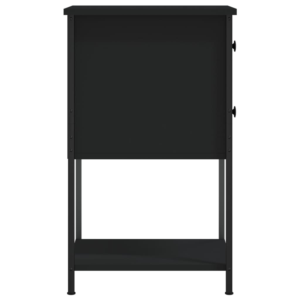 Comodini 2 pz Neri 32x42x70 cm in Legno Multistrato