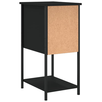 Comodini 2 pz Neri 32x42x70 cm in Legno Multistrato