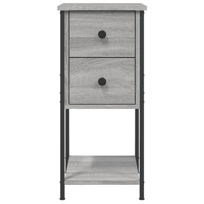 Comodino Grigio Sonoma 32x42x70 cm in Legno Multistrato