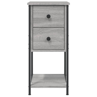 Comodini 2 pz Grigio Sonoma 32x42x70 cm in Legno Multistrato