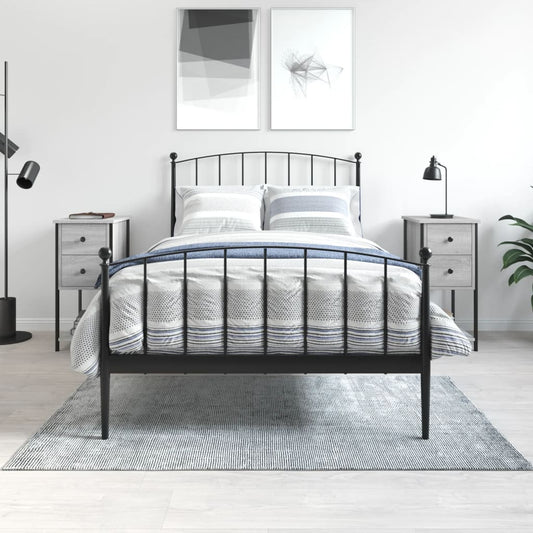 Comodini 2 pz Grigio Sonoma 32x42x70 cm in Legno Multistrato