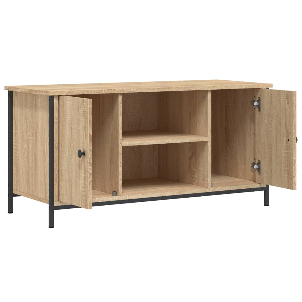 Mobile Porta TV Rovere Sonoma 100x40x50 cm in Legno Multistrato - homemem39