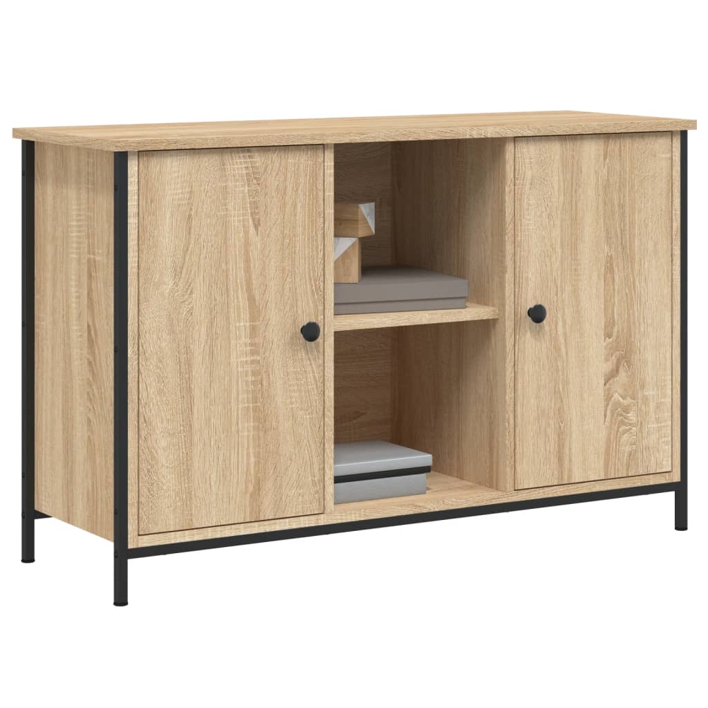 Mobile Porta TV Rovere Sonoma 100x35x65 cm in Legno Multistrato - homemem39