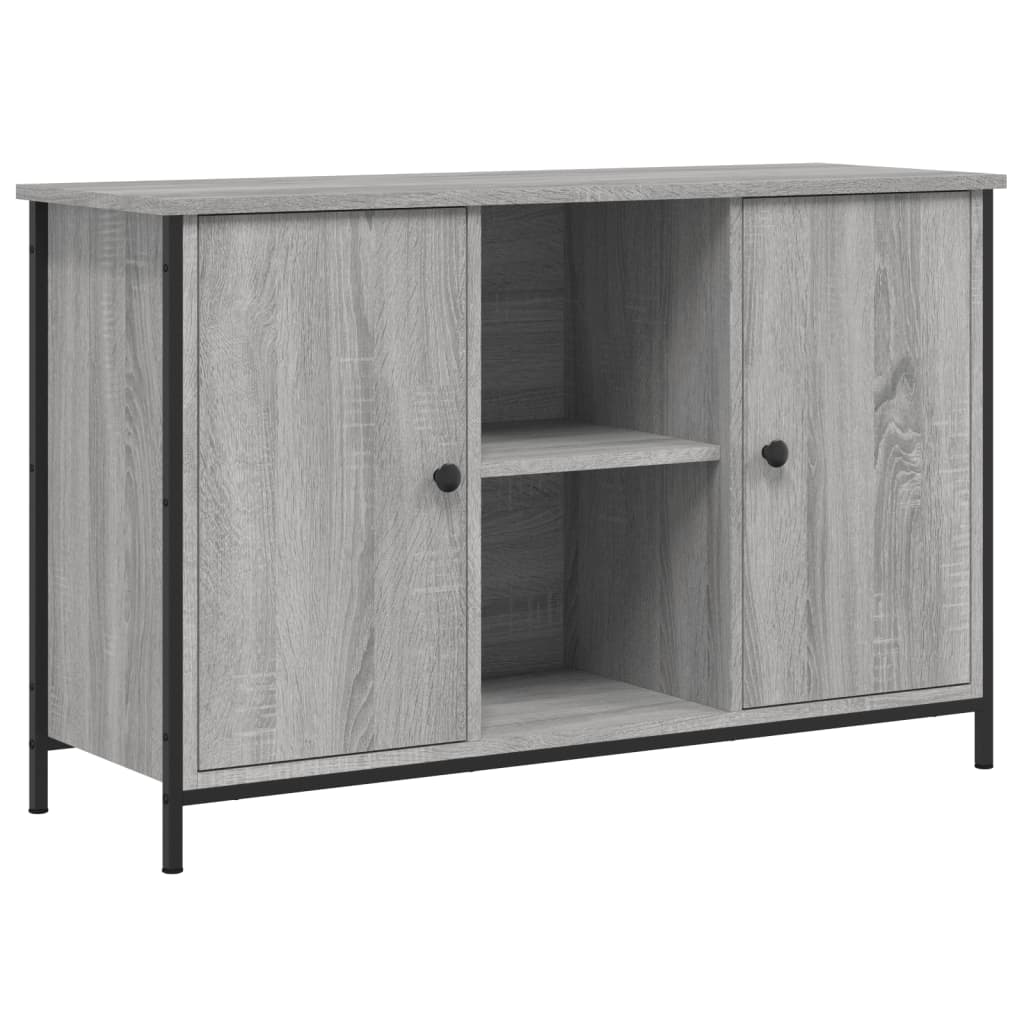 Mobile TV Grigio Sonoma 100x35x65 cm in Legno Multistrato - homemem39