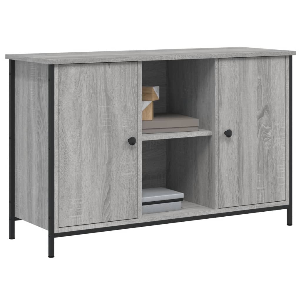 Mobile TV Grigio Sonoma 100x35x65 cm in Legno Multistrato - homemem39