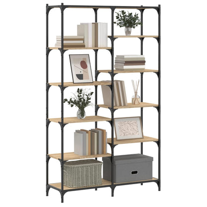 Libreria Rovere Sonoma 100x32x170 cm Legno Multistrato e Ferro | homemem39