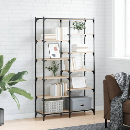 Libreria Rovere Sonoma 100x32x170 cm Legno Multistrato e Ferro | homemem39