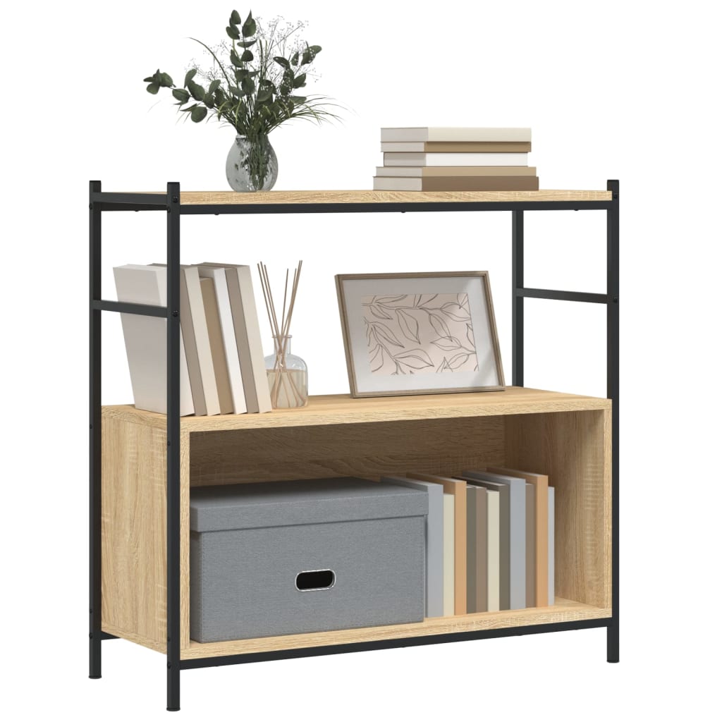 Libreria Rovere Sonoma 80x30x78,5 cm Legno Multistrato e Ferro | homemem39