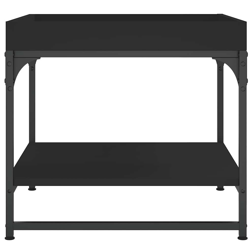 Tavolino da Salotto Nero 49,5x49,5x45 cm in Legno Multistrato | homemem39