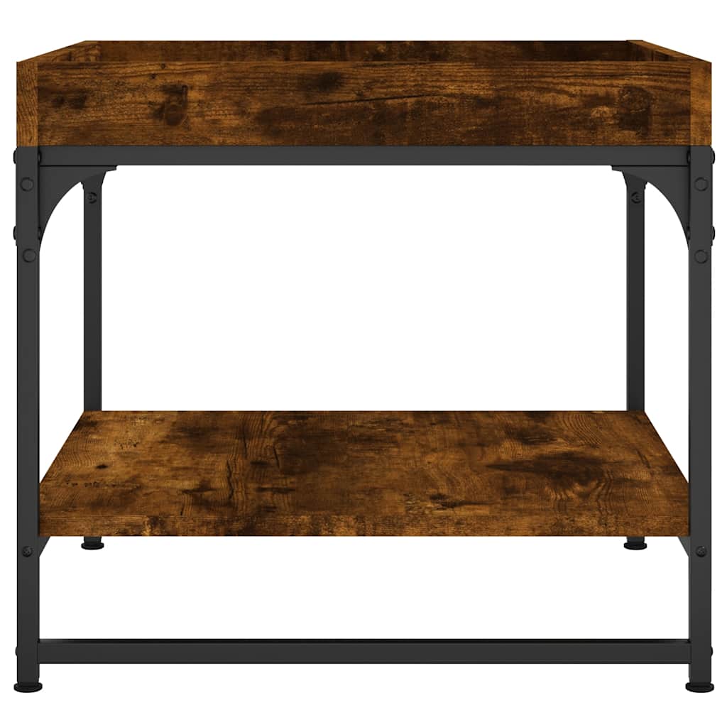 Tavolino Salotto Rovere Fumo 49,5x49,5x45 cm Legno Multistrato | homemem39