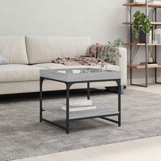 Tavolino Salotto Grigio Sonoma 49,5x49,5x45cm Legno Multistrato | homemem39