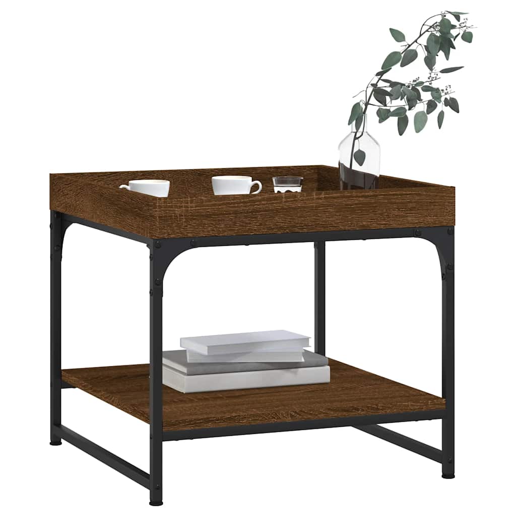Tavolino Salotto Rovere Marrone 49,5x49,5x45 Legno Multistrato | homemem39