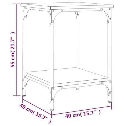 Tavolino da Salotto Nero 40x40x55 cm in Legno Multistrato | homemem39