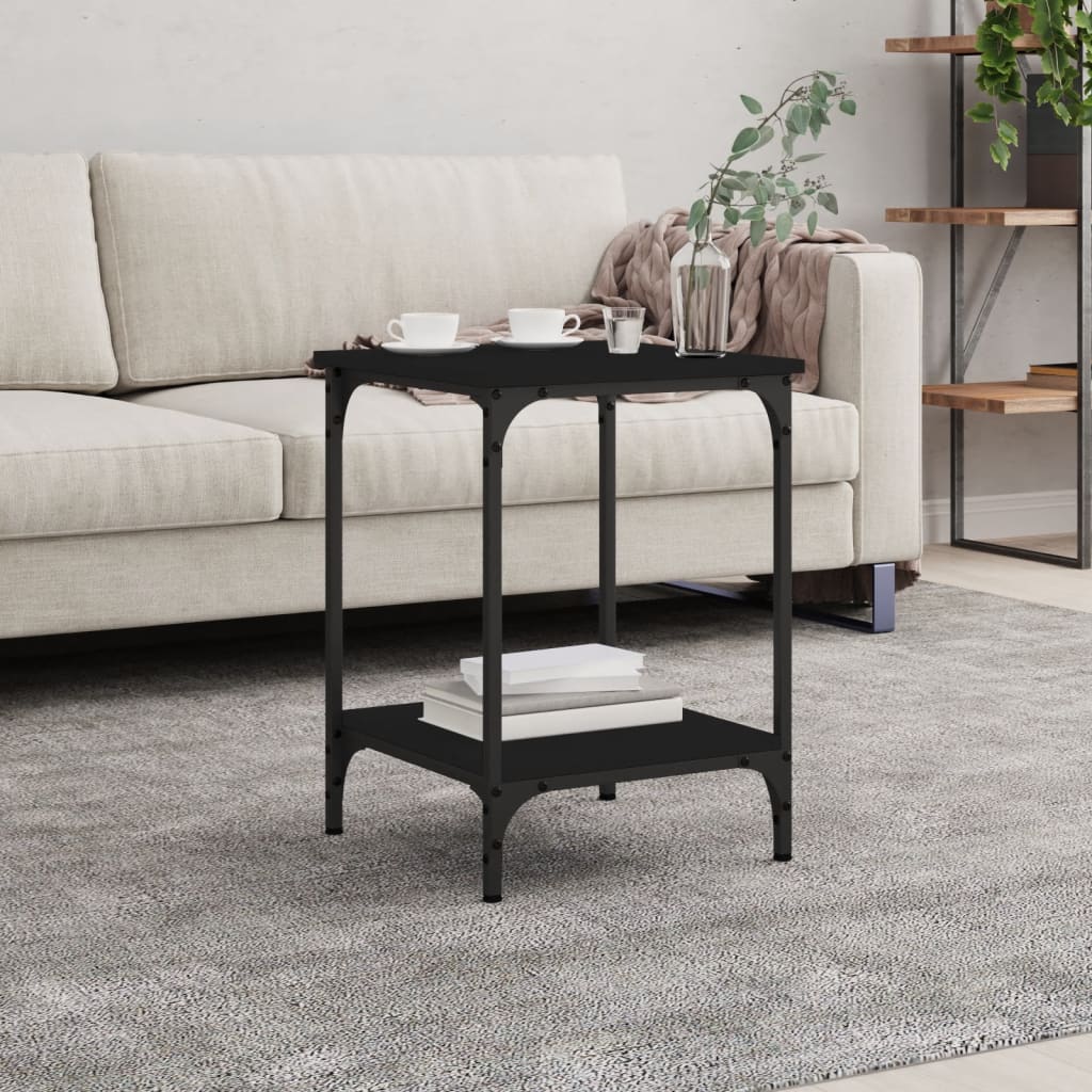 Tavolino da Salotto Nero 40x40x55 cm in Legno Multistrato | homemem39