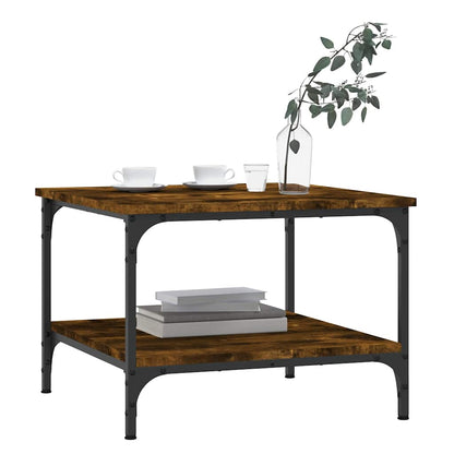 Tavolino da Salotto Rovere Fumo 55x55x40cm in Legno Multistrato | homemem39
