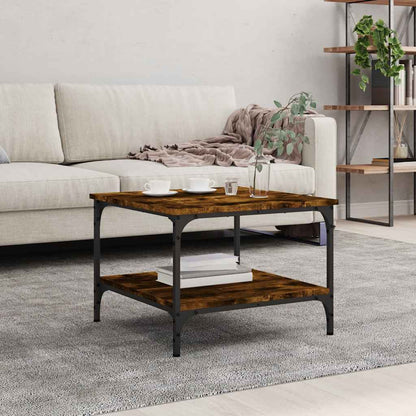 Tavolino da Salotto Rovere Fumo 55x55x40cm in Legno Multistrato | homemem39