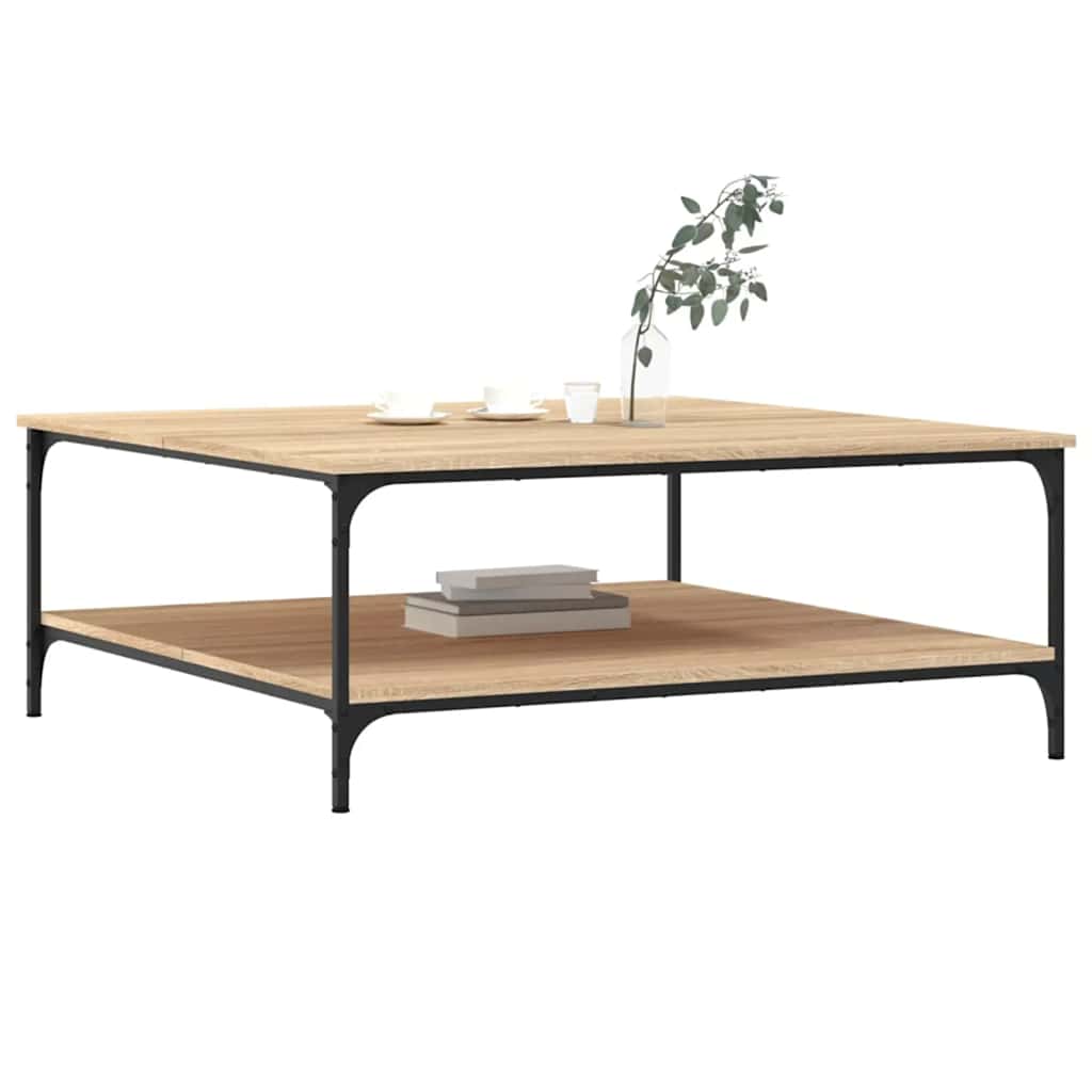 Tavolino Salotto Rovere Sonoma 100x100x40 cm Legno Multistrato | homemem39