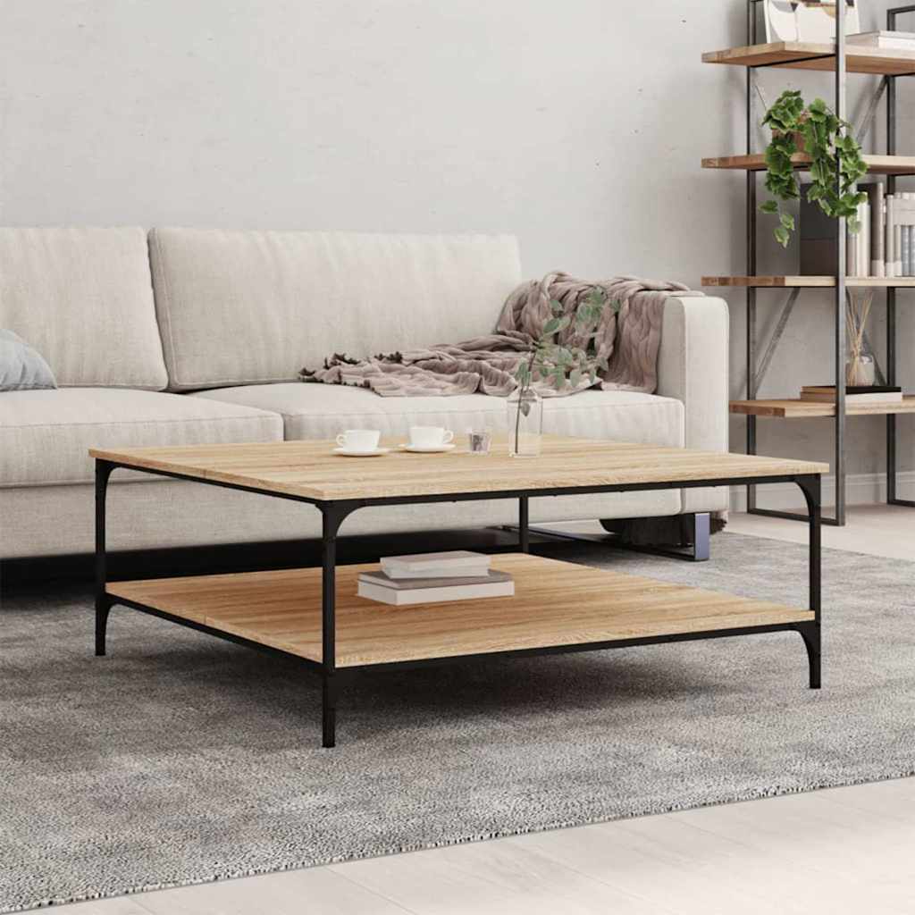 Tavolino Salotto Rovere Sonoma 100x100x40 cm Legno Multistrato | homemem39
