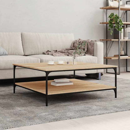 Tavolino Salotto Rovere Sonoma 100x100x40 cm Legno Multistrato | homemem39