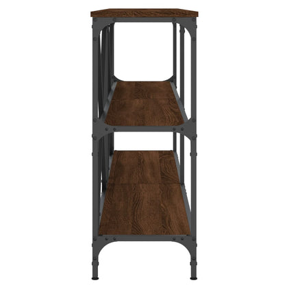 Tavolo Consolle Rovere Marrone 160x30x75 cm Multistrato e Ferro - homemem39