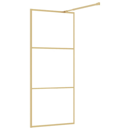 Parete per Doccia Walk-in Vetro Trasparente ESG 80x195 cm Oro | homemem39