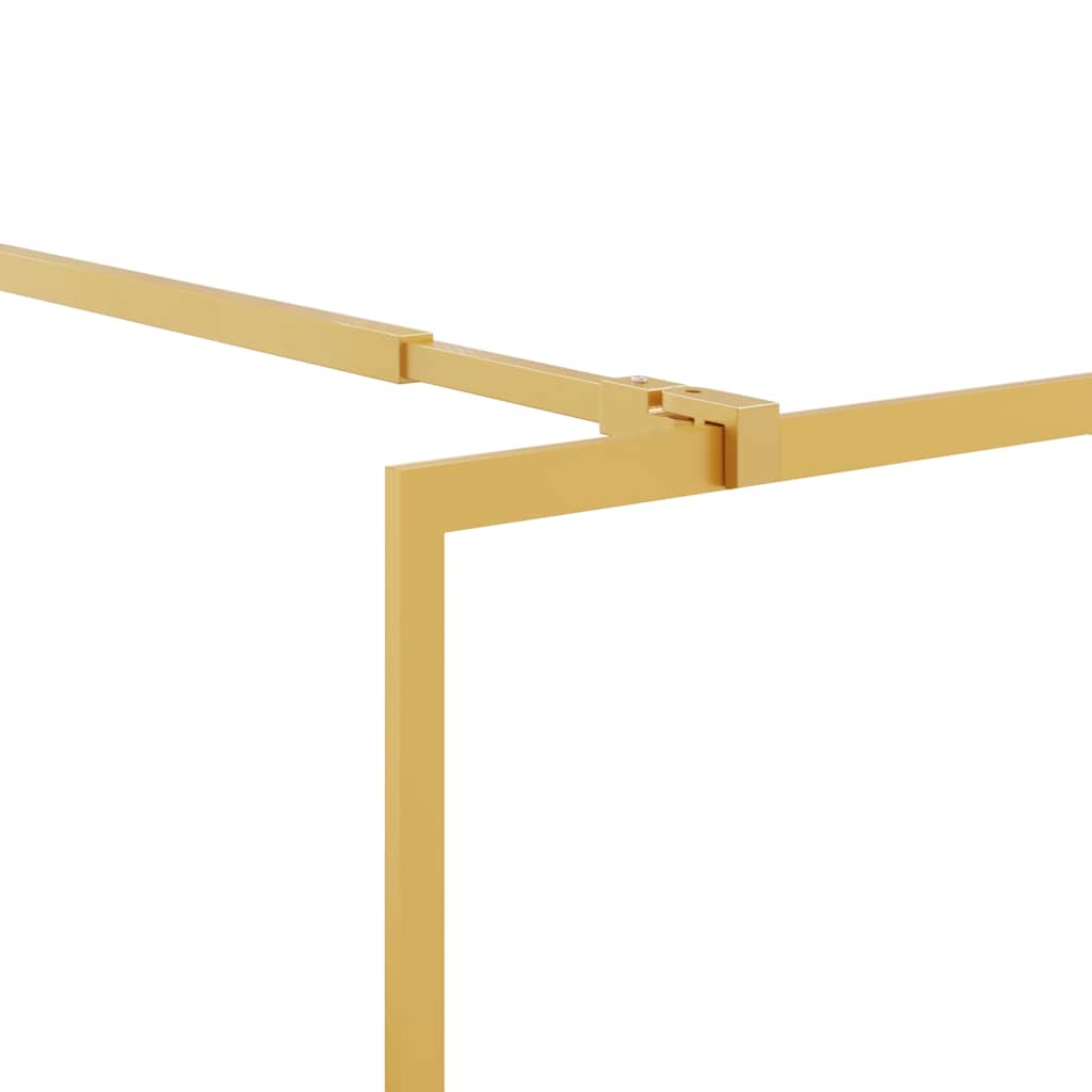 Parete per Doccia Walk-in Vetro Trasparente ESG 100x195 cm Oro